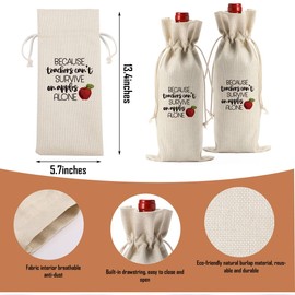 XFW Teacher Gifts Wine Bag Teacher Appreciation Gifts for Women Men Teacher Thank You Gifts from Student Teacher Retirement Gifts End of the Year Teacher Gifts