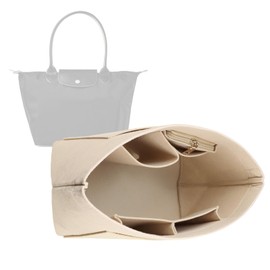 Lckaey Organizer insert For longchamp inserts for long champ L bag le pliage Organizer insert large beige