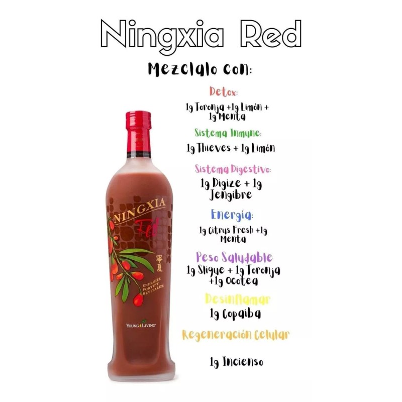 Young Living Ningxia Red + Aceite Esencial De Limón 5