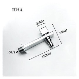 Brass Bath Crane Single Cold Water Faucet Wall Mounted Wash Basin Tap Basin Square Waterfall Chrome Polished Faucet (Color : Type a)