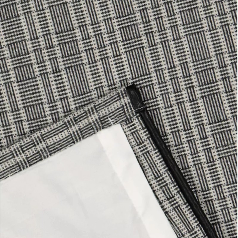 Bee and Willow Woven Basketweave Charcoal Rod Pocket Lined Curtain
