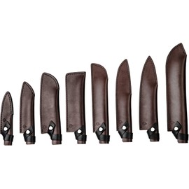 Forged Santoku Blade Protector 18 cm Brown Leather with Press Stud Fastening