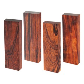 IECAP LLC 4 Pieces Ironwood Knife Scales - Natural Wood Knife Handle Material – Knife handle Scales for DIY Crafts – Size 5.12 x 1.77 x 0.51 Inch