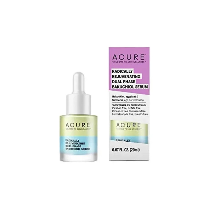 Suero Bifásico Acure Bakuchiol 20ml Antioxidante Líneas Finas