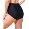 Ocean Blues Women's Black Swim Bottom High Waisted Tummy Control