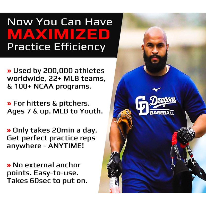 BIG LEAGUE EDGE VPX Baseball Training Harness | Adds 4-6MPH