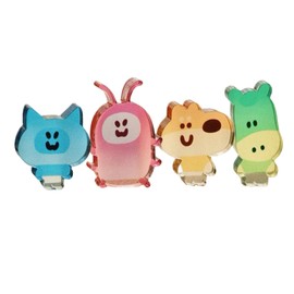Cute Cartoon Animal Acrylic Standees 1.57" Mini Colored Window Standee Acrylic Decor Kawaii Animal-Themed Display Stand Desktop Ornament Fun Window & Shelf Decorations Creative Gift (4pcs)