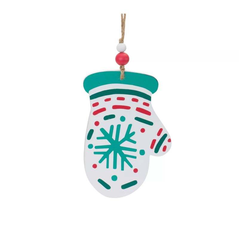 Melrose Wood Mitten and Stocking Ornaments (Set of 12)