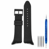 Kevisae Hamilton Men's H24655331 Ventura Black/Red Rubber Silicone Watch Band