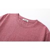VEIISAR Men's Yarn-Dyed Cotton Stretch T-Shirt, Midweight，Red Gray 3XL