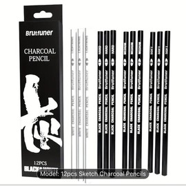 12 B&W Brutfuner Charcoal Pencils
