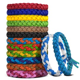BuggyBands 41 Pack Mosquito Repellent Bracelets, DEET-Free, Individually Wrapped PU Leather Insect & Bug Repellent Wrist Bands