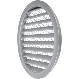 HVAC OV 10" Inch Round Aluminum Vent Cover - Air Vent Louver - Soffit Exhaust Vent - Built-in Aluminum Screen - Grill Cover/Dryer Vent Cover for House, Kitchen, Bathroom, Garage, Attic Ventilation
