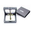 Joddfly Retro Bronze Pendant Stainless Steel Cross Necklace, 24 inches,