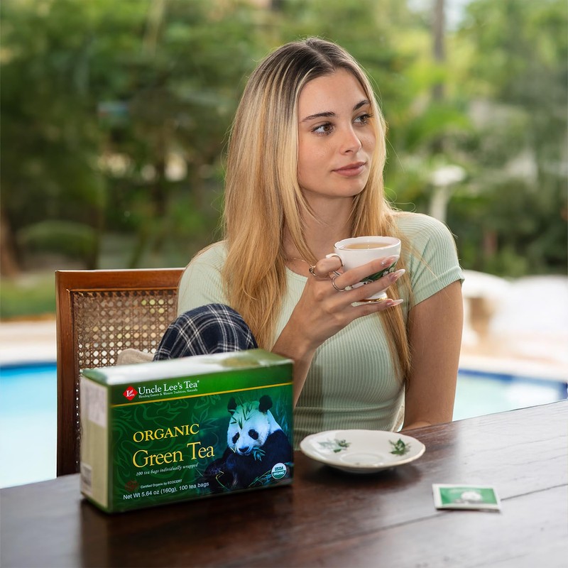 Uncle Lee's Organic Green Tea Bags, 106-Count Super Pack –
