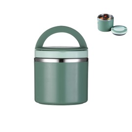 Food Flasks, 1L Portable Stainless Steel Vacuum Thermo Food Jar, Hot Food Containers, Food Flask with Handles, Reusable Insulated Food Container Soup Flask