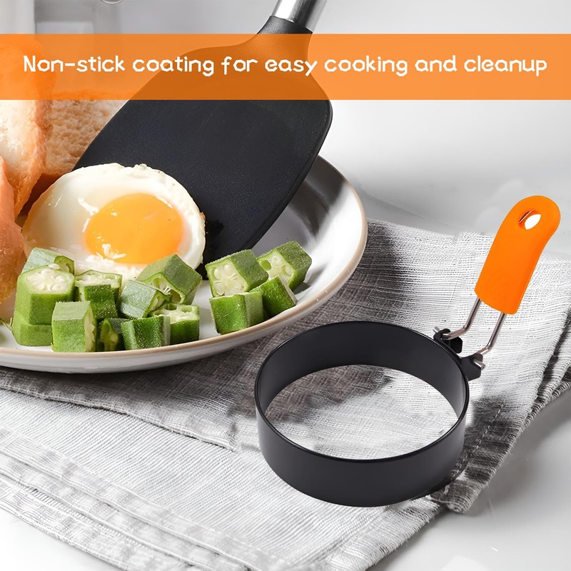 pcsfoe Pack of 2 Fried Egg Moulds, Fried Egg Moulds
