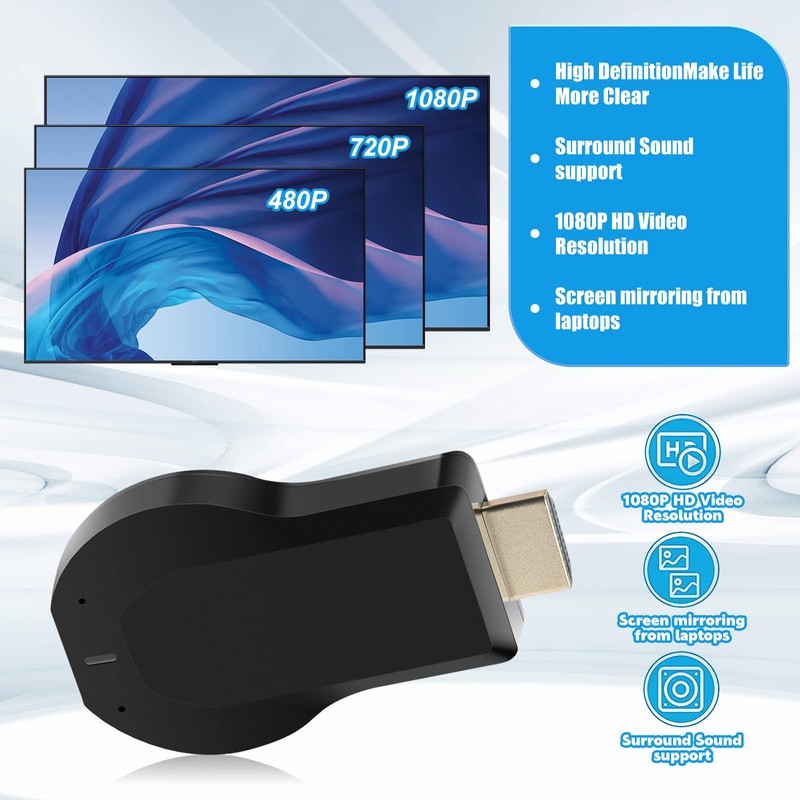 HDMI Wireless Display Adapter - WiFi 4K&1080P Mobile Screen Mirroring