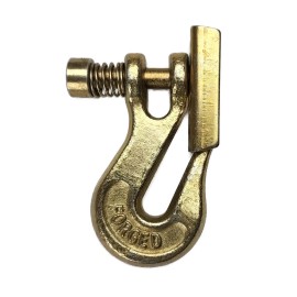 Lifstar Grade 70 Pin Lock Clevis Grab Hook with Latch for Tow Winch Trailer, Logging - 5/16", 4-Pack
