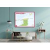 Trinidad & Tobago Physical Map - 23.3 x 16.5 Inches