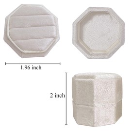 DIJIAHUA Jewelry Box, Jewelry Organizer Velvet Ring Box 3 Slots Small Jewelry Box for Proposal, Engagement and Wedding Rings