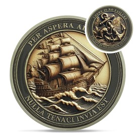 Sailing Anchor Inspiration Coin - Symbol of Faith and Strength Encouragement Challenge Coins - Incentive Awards Medallion Pocket Token - Collectible Office Commemorative Gifts
