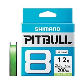 Shimano PE Line Pitbull 8-Strand, 200m 1.2 No., Lime Green, 27.0 lbs (12.2 kg) PL-M68R