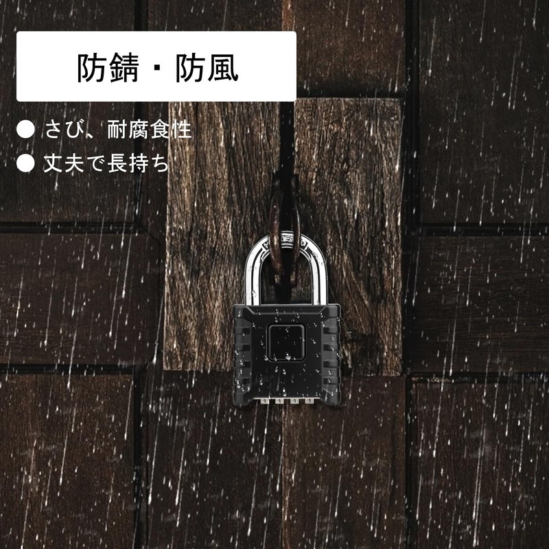 Padlock [Waterproof] [Large - One-Touch Unlock] Diyife Padlock Outdoor Padlock
