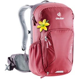 Deuter Bike I 18 SL Women's 18 Liter Backpack with Breathable Back and Adjustable Straps | Hydration Compatible, Rain Cover, Compartments for Hiking, Skiing, Biking, and School - Cranberry/Aubergine