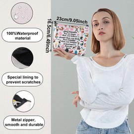 WZMPA Mabel & Dipper Twins Cosmetic Bag Waddles Pig Lover Gift Gravity Bill Cipher Zipper Pouch Bag Grunkle Stan Fans Gift, Always Waddles, Fit