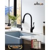 APPASO Oil Rubbed Bronze Kitchen Faucet with Soap Dispenser, Stainless