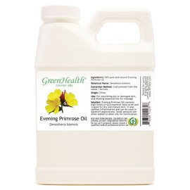 Evening Primrose – 16 fl oz (473 ml) Plastic Jug w/Cap – 100% Pure Carrier Oil – GreenHealth