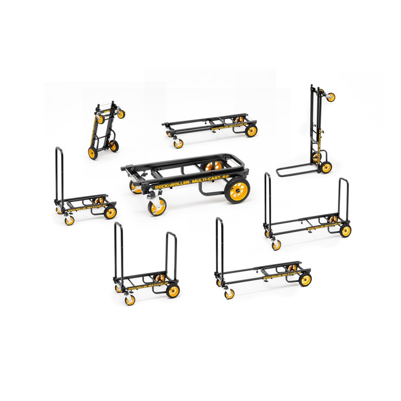 Rock-N-Roller R2RT (Micro) 8-in-1 Folding Multi-Cart/Hand Truck/Dolly/Platform Cart/26" to 39"
