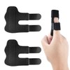 PLABBDPL Finger Splints Black, Pack of 2 Finger Protection Snap