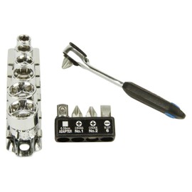 SK11 SRD-226 Slim Ratchet Screwdriver Set for Work in Narrow Spaces