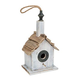 Country Living Deluxe Wooden Bird Nesting Box - WHITE - 38cm