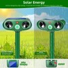 2 Pack Solar Ultrasonic Cat Repellent Outdoor, Waterproof Solar Animal