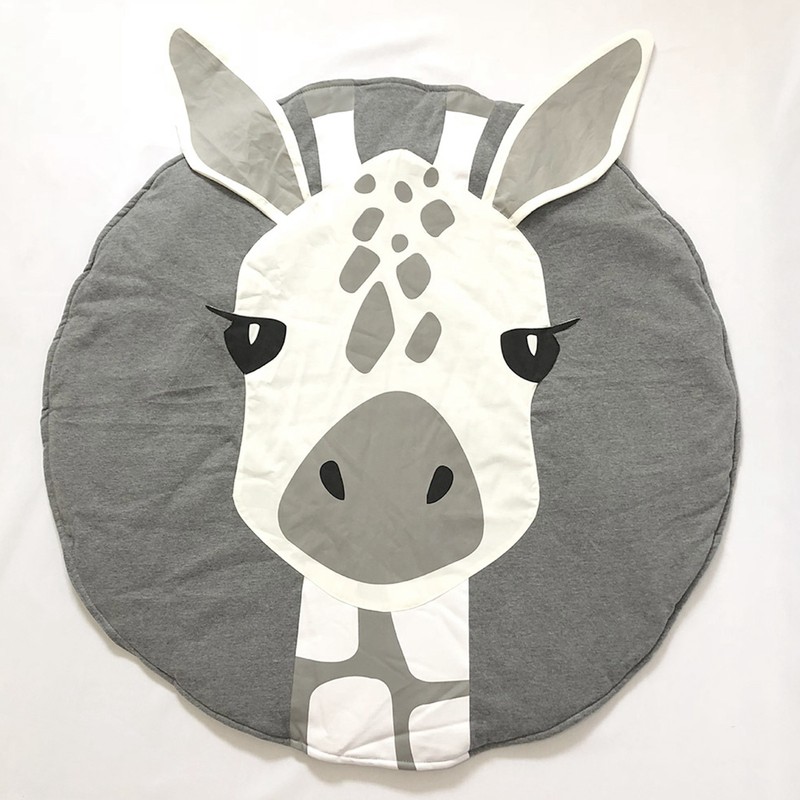 Soft Cotton Baby Play Mat Giraffe Pattern Wide Application Baby