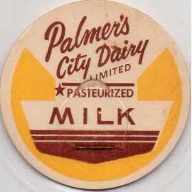 Milk Bottle Cap- Palmer's City Dairy Limited - Sault Ste. Marie, Ontario, Canada