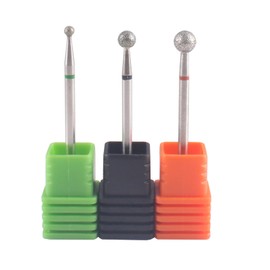 MZCMSL Nail Bit Set of 3 Diamond Cuticle Ball Bits for Nail Machine