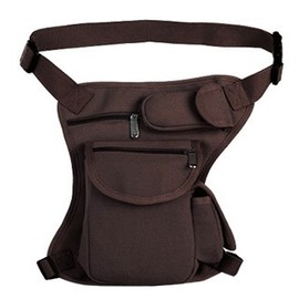 FiveloveTwo Small Multi-Purpose Drop Waist Leg Bag Military Utility Tactical Hip Molle Pack Sport Camping Hiking Motorcycle Racing Thigh Pouch, Coffee, 4,