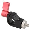 CAMVATE 15mm Single Rod Clamp Articulating with 1/4"-20 Screw(Red, 2-Pack)