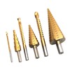 Step Drill Bit Set Ti Coating Metal Straight Flute Hole