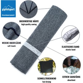 gipfelsport Microfibre Towel, 1 x M (110 x 50 cm), Grey