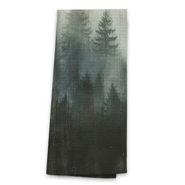 TNUW Green Forest Woodland Kitchen Towels 24X16 Inch Decorative Dish Towels for Kitchen, Kitchen for Mountain Woodland Decor,Forest Green Decor Kitchen Gifts for Women,Spring Decor Towels