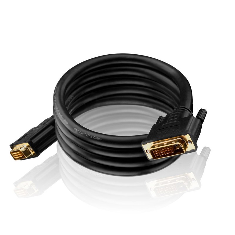 PureInstall PI4200-020 Dual Link DVI Cable DVI-D Male (24+1) to