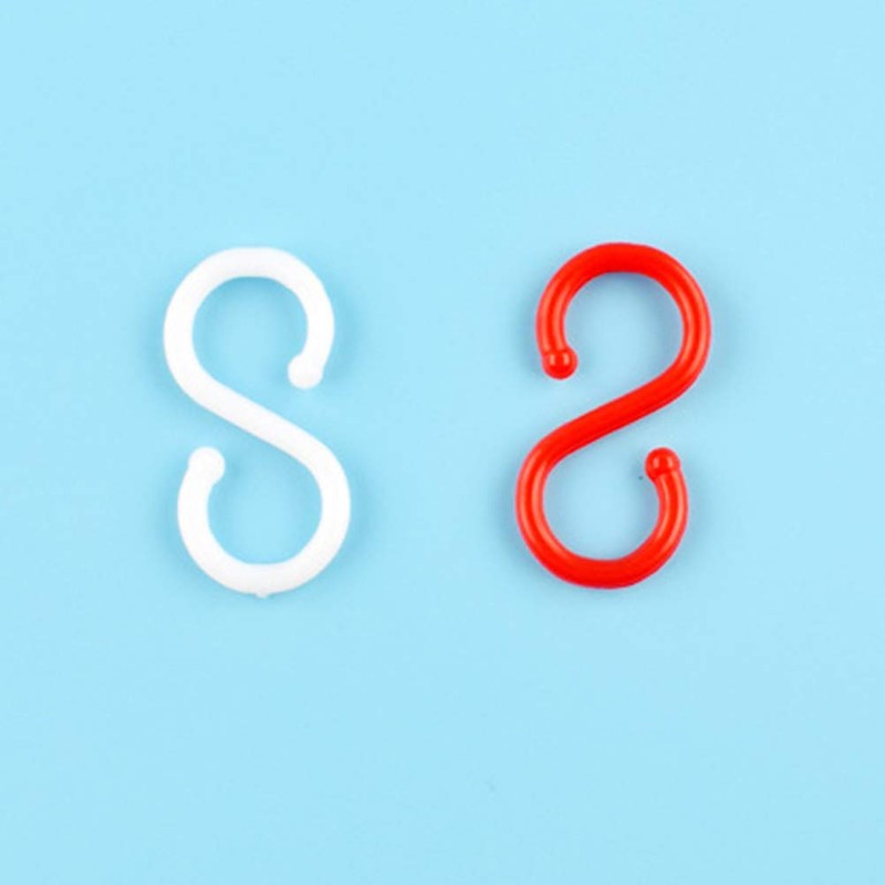 Healifty Plastic S-shaped Hooks Hangers Kitchen Bathroom Spoon Towel Clothes