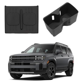 Center Console Wireless Charging Pad + Cup Holder Fit for Hyundai Santa Fe 2024 2025 Non-Slip Protective Mat Interior Accessories