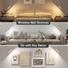 Hensam Battery Operated Wall Sconces, Wireless LED Wall Sconce Set
