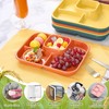 Pinkunn 8 Pcs 10'' Divided Plates Unbreakable Wheat Straw Dinnerware